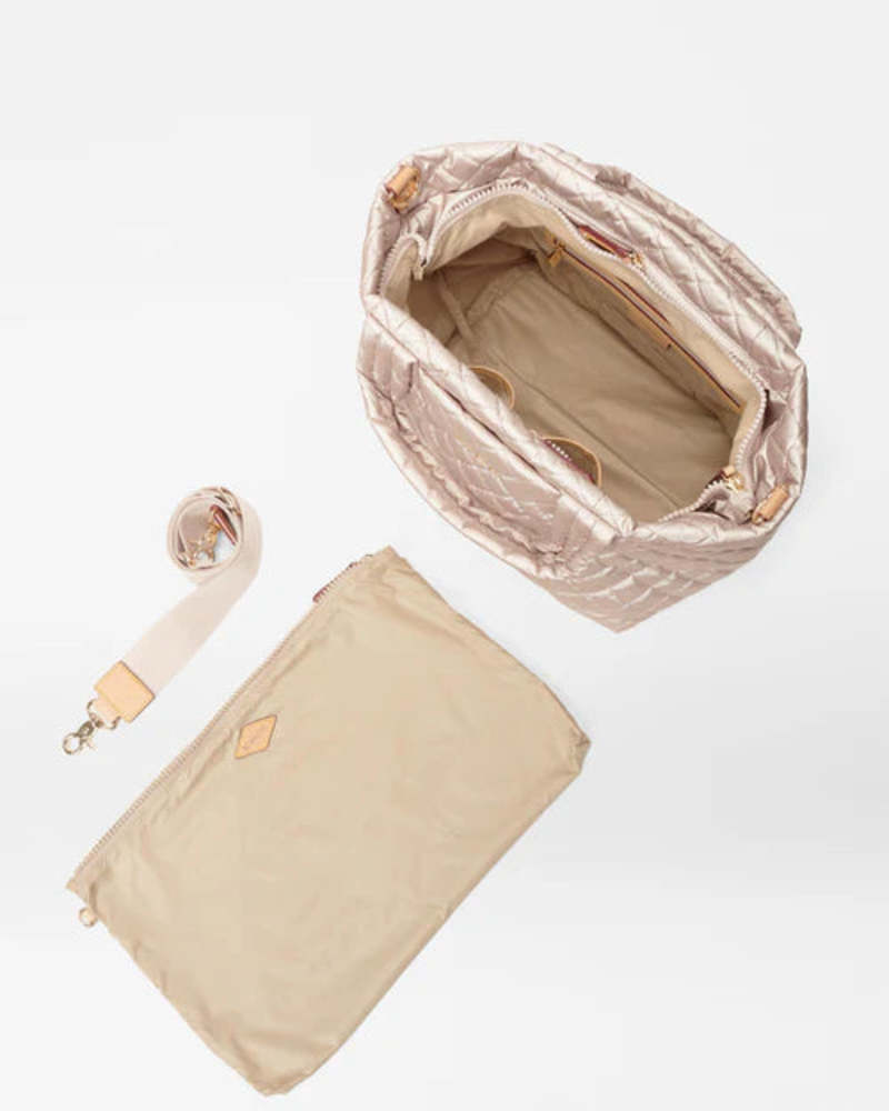 MZ Wallace Small Metro Tote Deluxe Pale Rose Gold Metallic