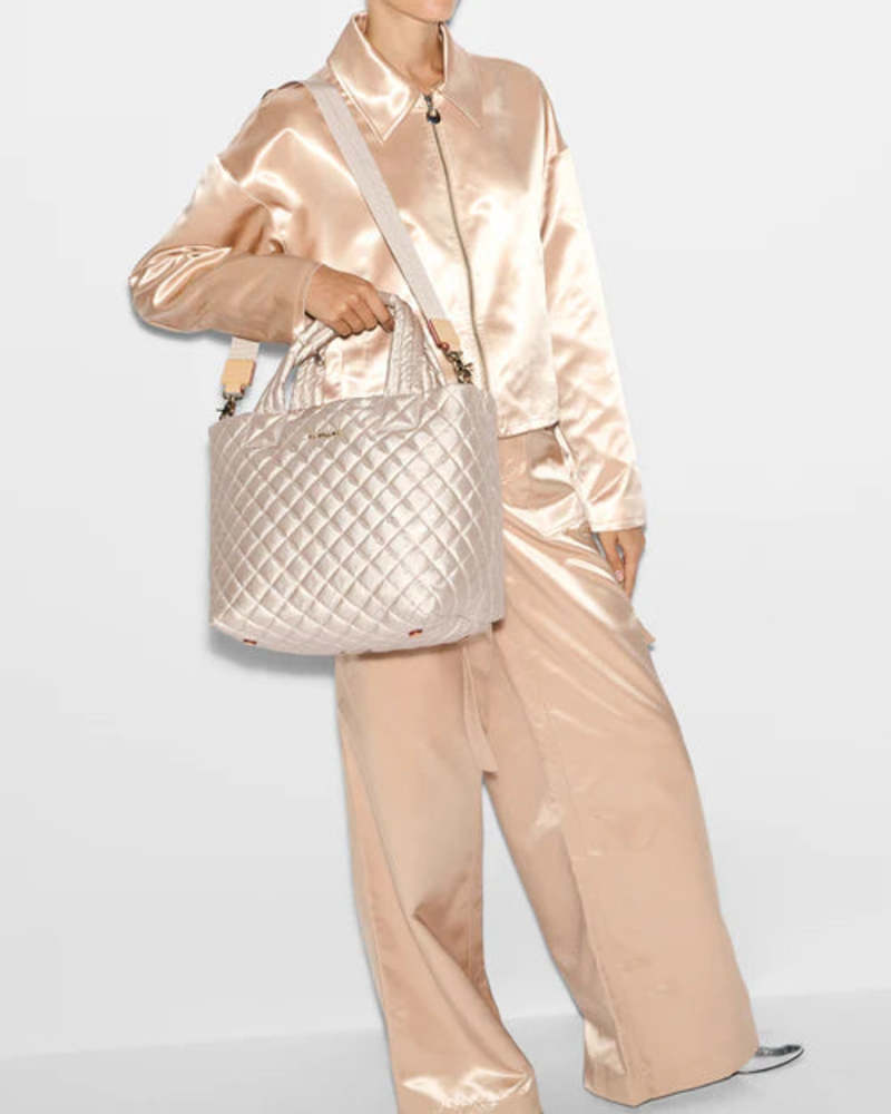 MZ Wallace Small Metro Tote Deluxe Pale Rose Gold Metallic