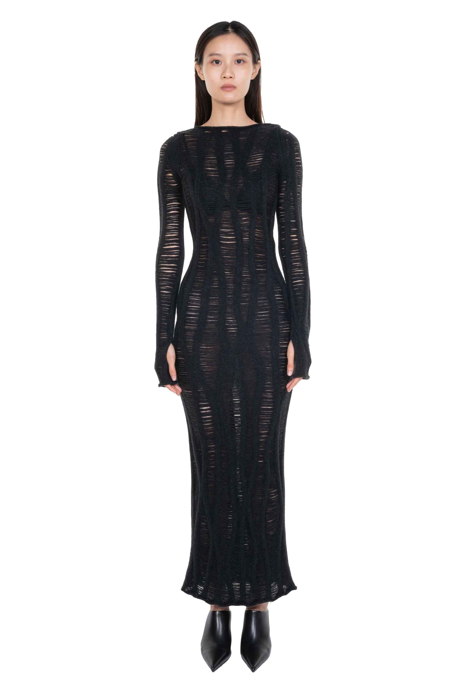 Isabel Benenato Wool and Camel Long Knit Dress | Garmentory