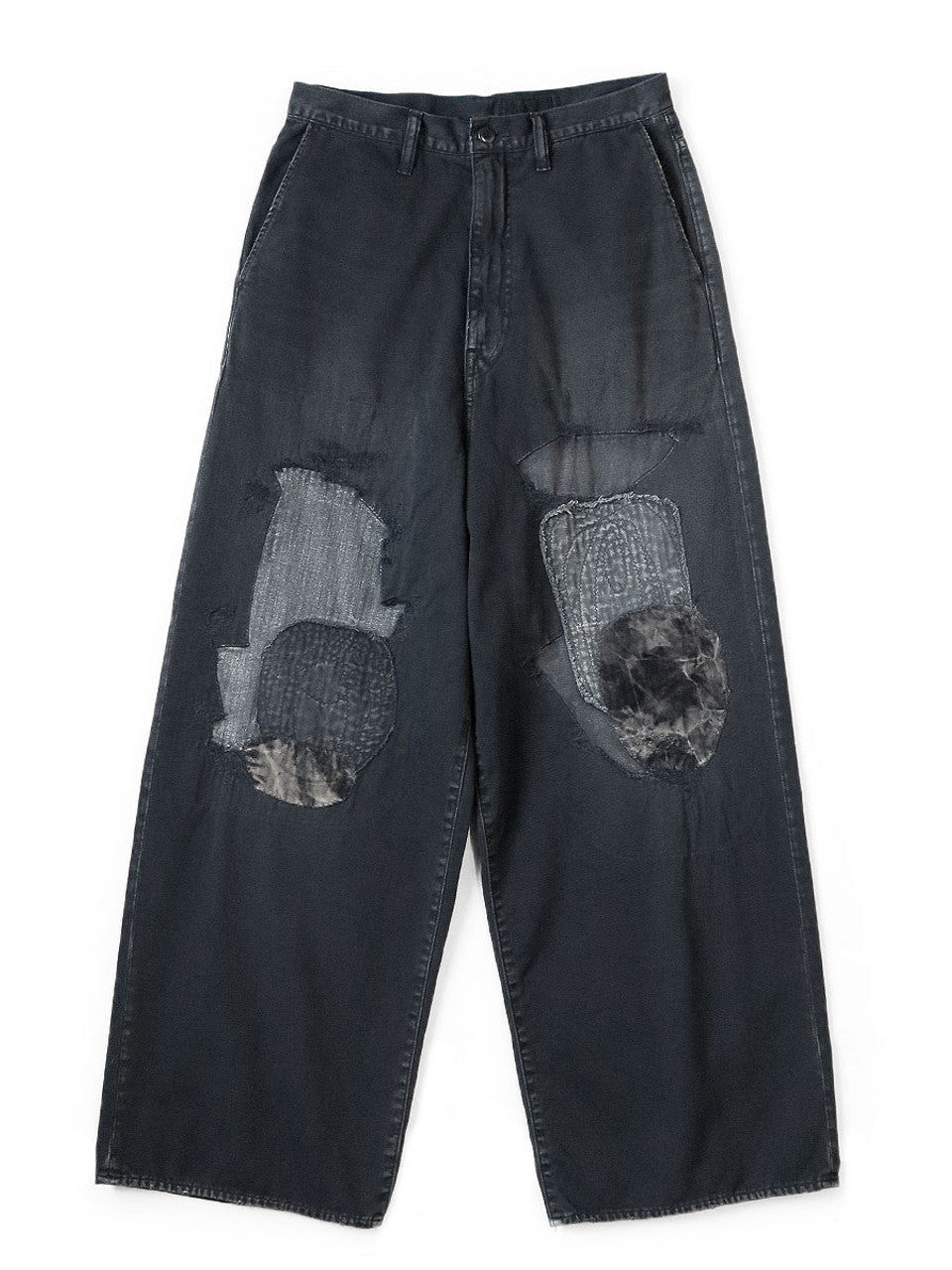 KURO/クロSULFUR DYE WASHED KATSURAGI PANTS Kapital KATSURAGI Port Baggy Pants - Black | Garmentory