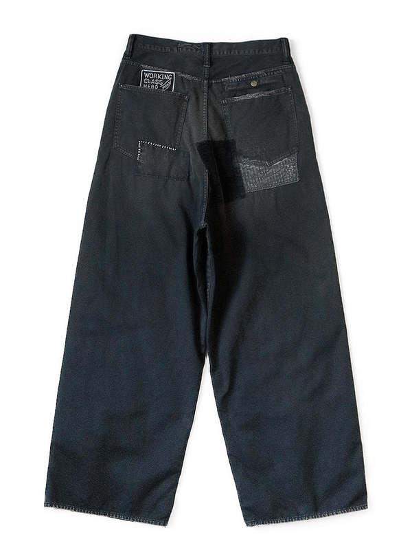 Kapital KATSURAGI Port Baggy Pants - Black | Garmentory