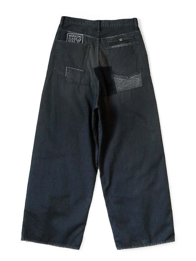 KURO/クロSULFUR DYE WASHED KATSURAGI PANTS Kapital KATSURAGI Port Baggy Pants - Black | Garmentory