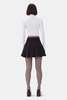 Ganni Light Twill Pleated Mini Skirt - Black - Thumbnail 3