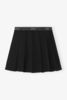 Ganni Light Twill Pleated Mini Skirt - Black - Thumbnail 4