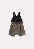 Kids Caramel CORREA BABY WOOL And LINEN ROMPER - BROWN/BLACK CHECK - Thumbnail 3