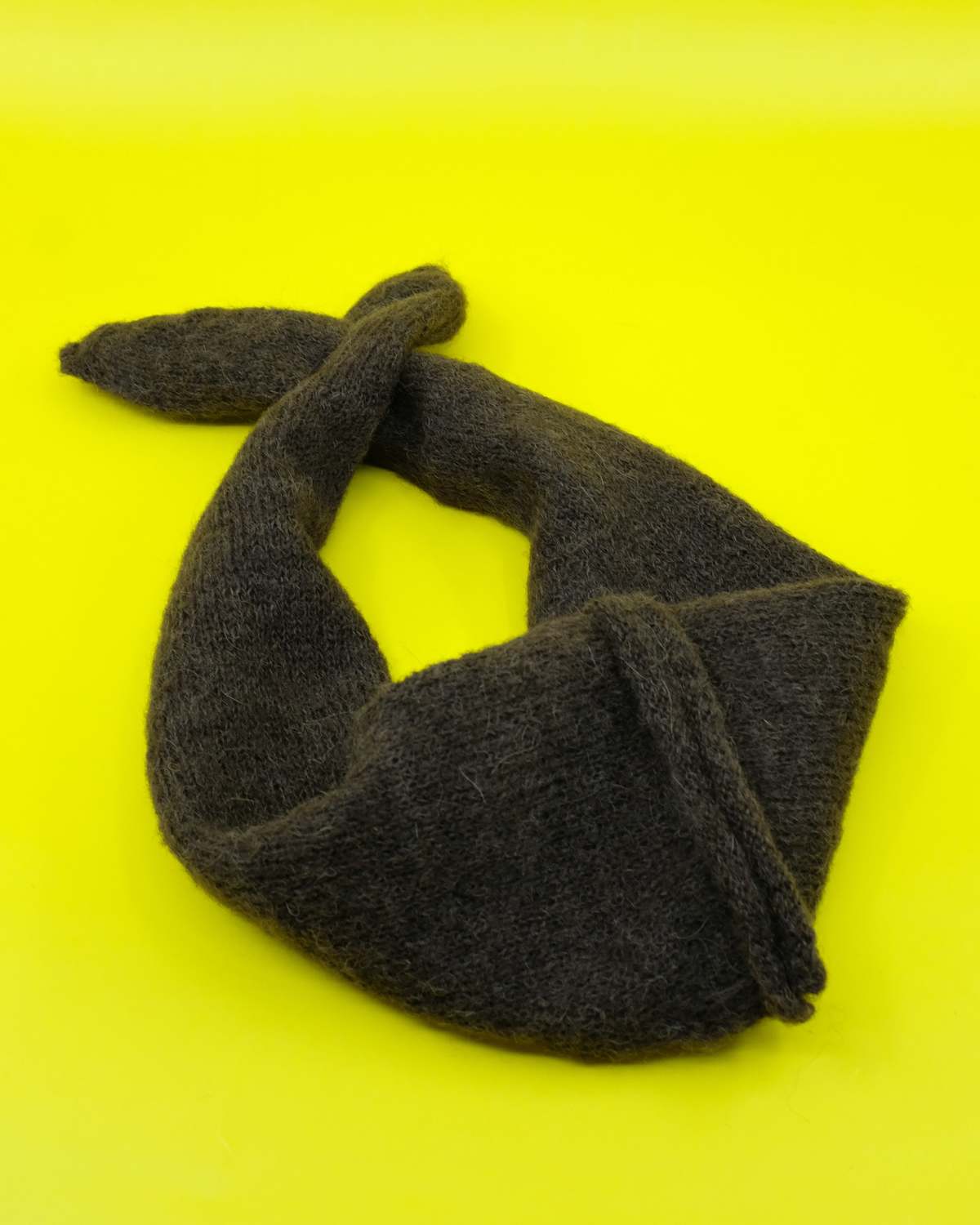 Our Legacy Fuzzy Alpaca Miniature Scarf - Smokey Brown
