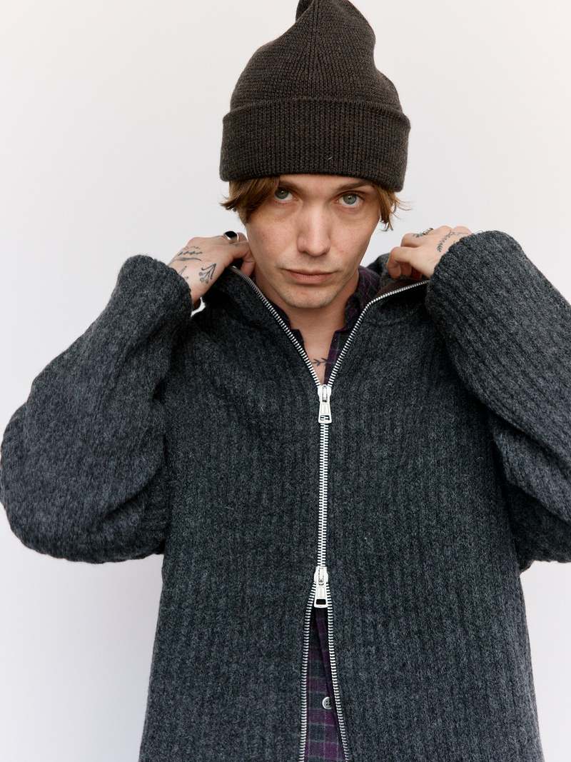 Our Legacy Merino Knit Hat - University Brown Rustic