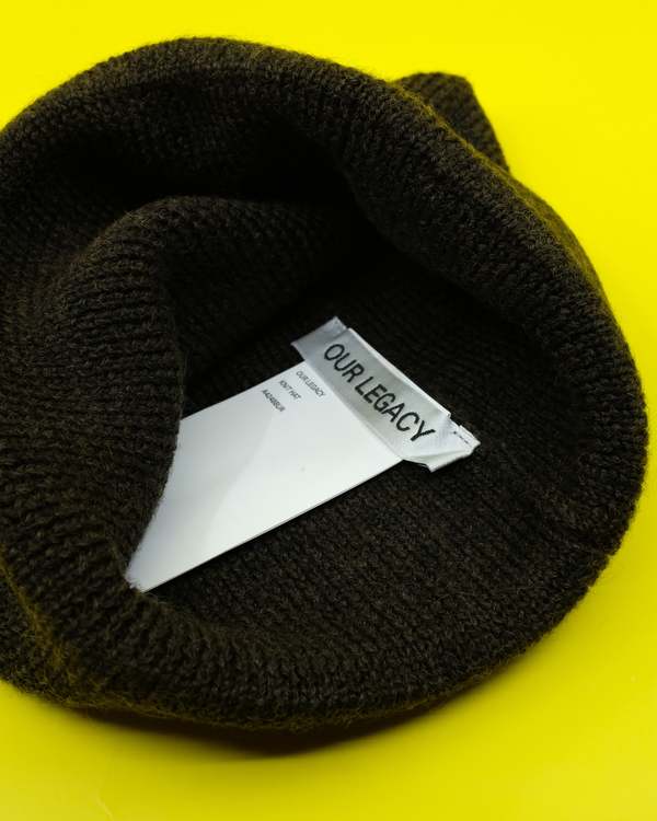 Our Legacy Merino Knit Hat - University Brown Rustic | Garmentory