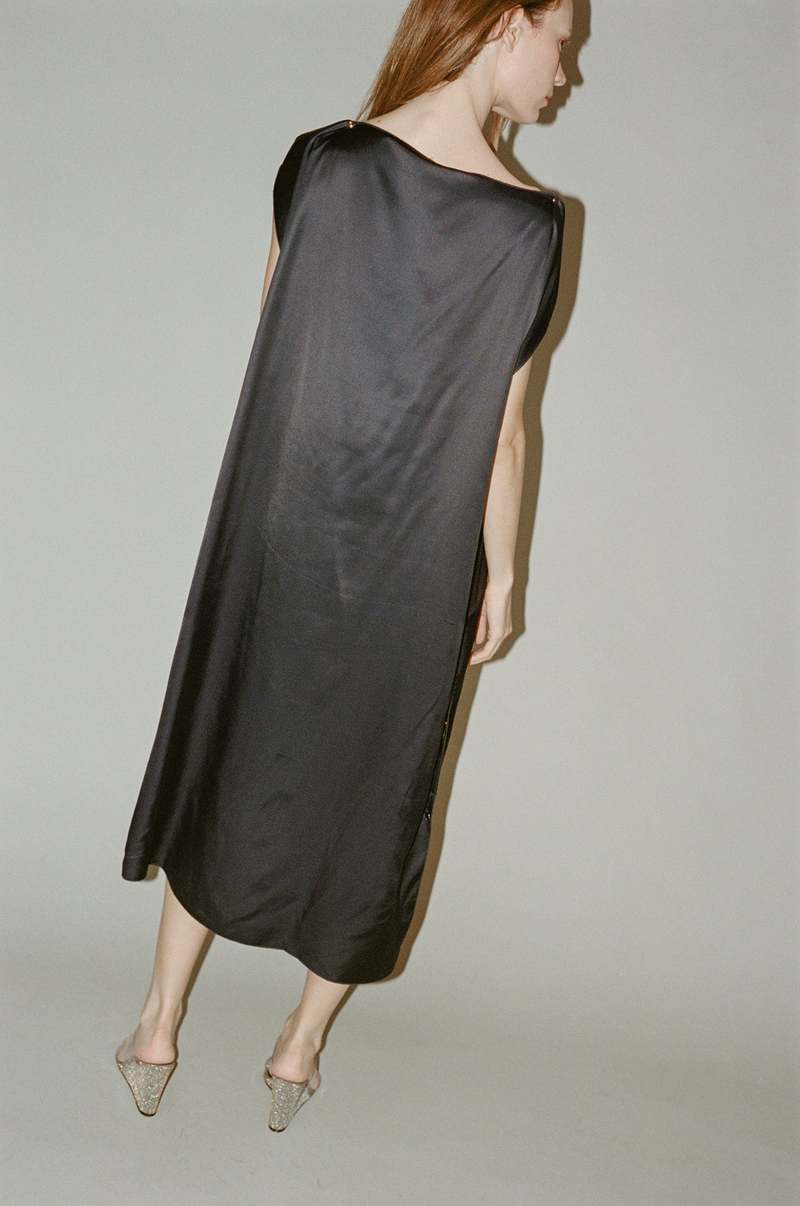 Baserange Clavo Dress - Blue Black | Garmentory