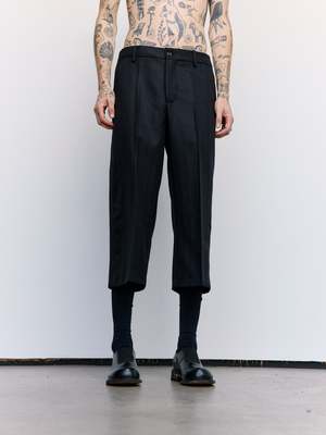 Our Legacy Maitre D Wool Tuxedo Capri - Black | Garmentory