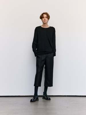 Our Legacy Maitre D Wool Tuxedo Capri - Black | Garmentory Our Legacy Maitre D Wool Tuxedo Capri - Black | Garmentory