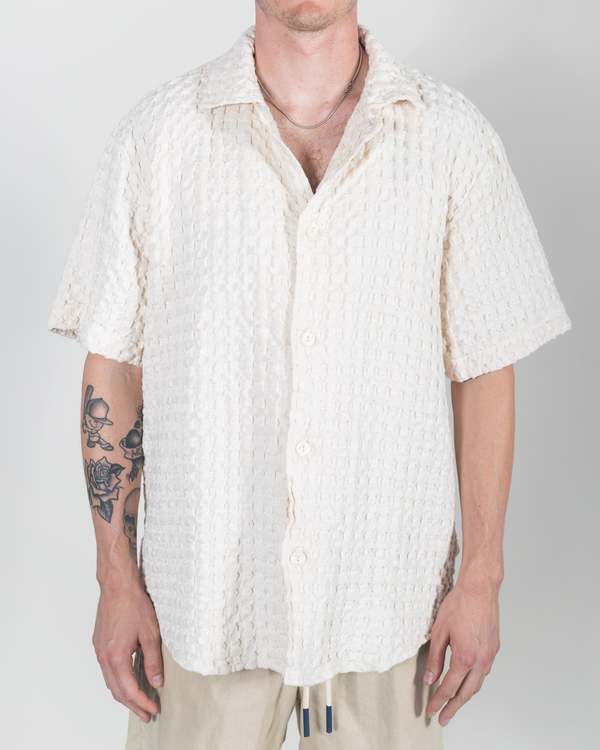 Oas-Cuba-Waffle-Shirt---Ecru-