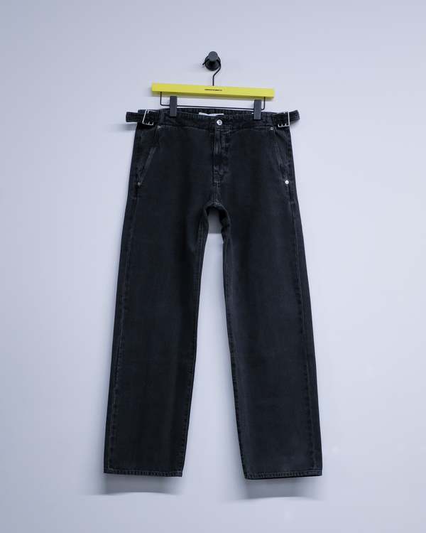 Our Legacy Reborn Canvas Trucker Trouser - Ash Black | Garmentory