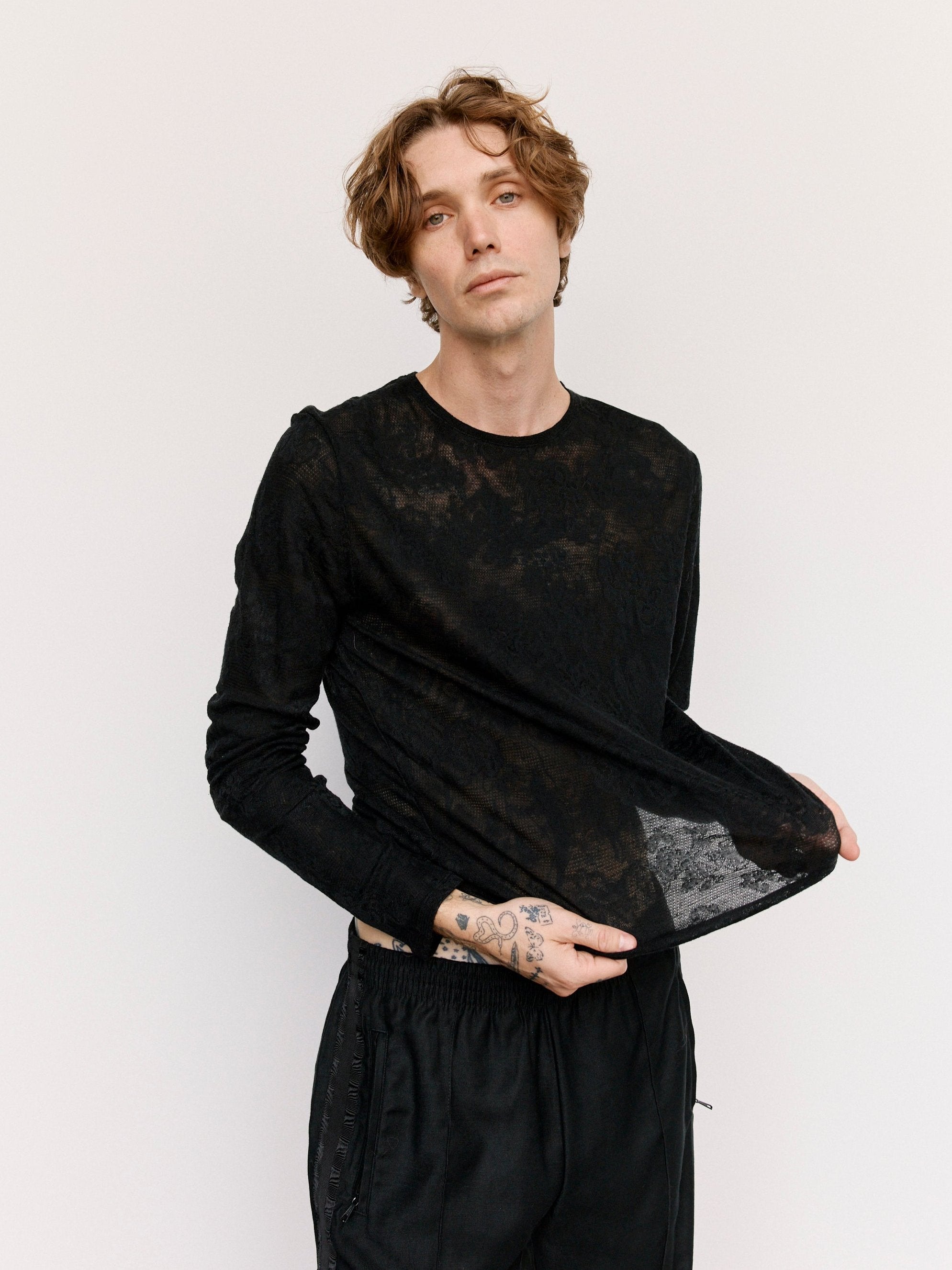 Our Legacy Romantic Thermal Paisley Regular Longsleeve - Black