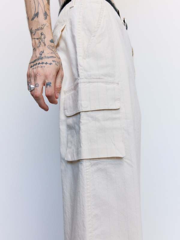 Our Legacy Mount Cargo - Ecru Canal Stripe | Garmentory