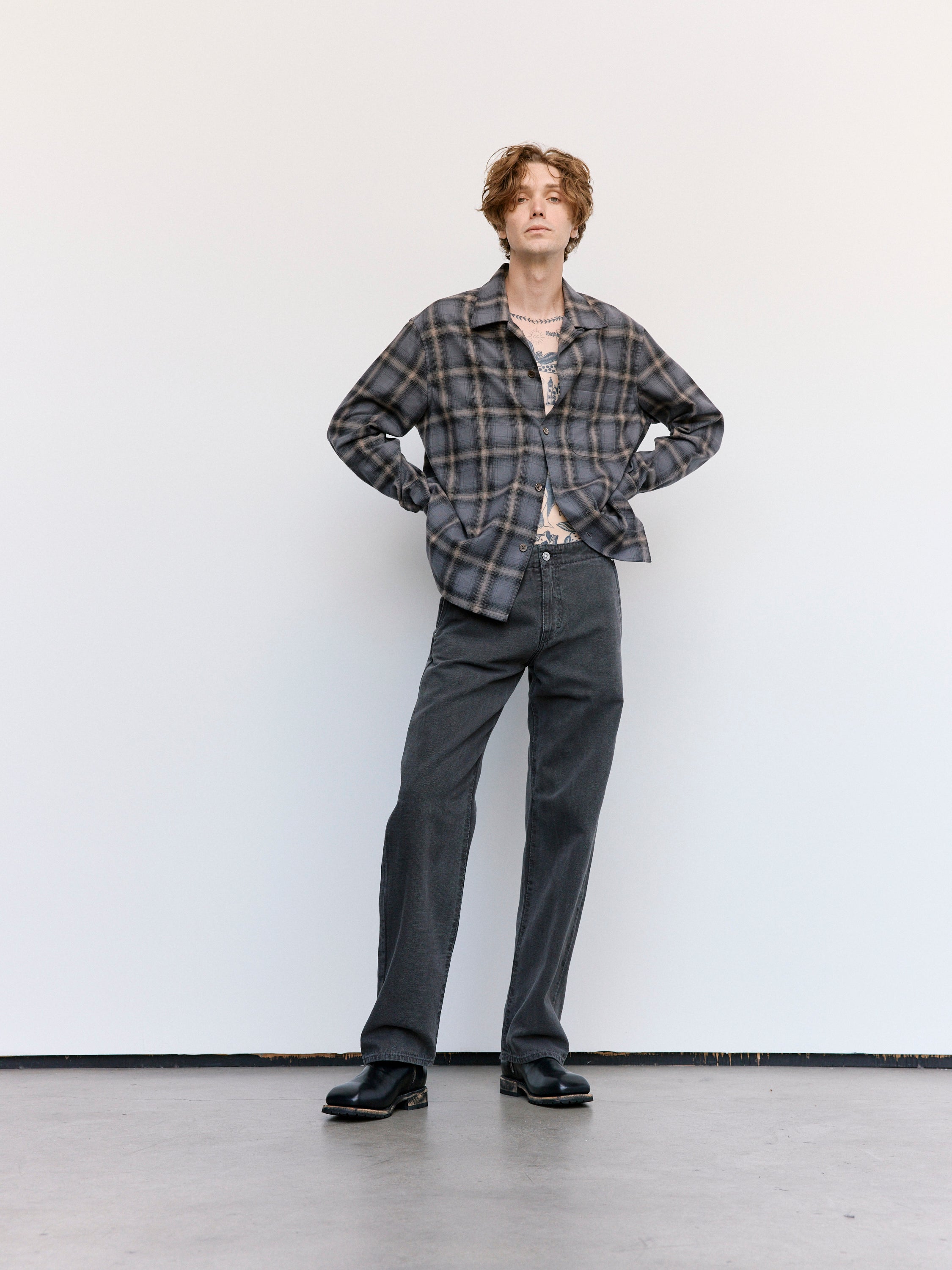 Our Legacy Hairy Flannel Heusen Shirt - Oyster Check | Garmentory