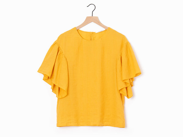 Pomandere Flutter Sleeve Top