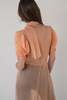 Vintage Sheer Ruched Dress - Melon - Thumbnail 10