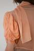 Vintage Sheer Ruched Dress - Melon - Thumbnail 11