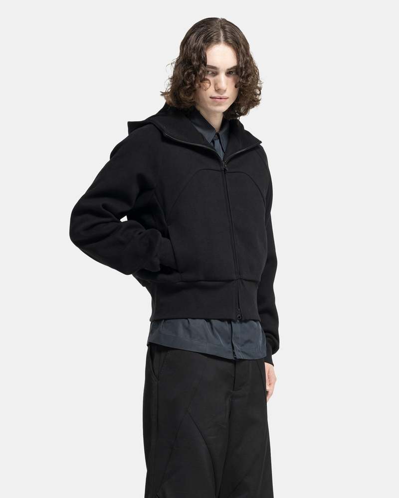 COMMON DIVISOR Ortler Zip-Up Hoodie - Black | Garmentory