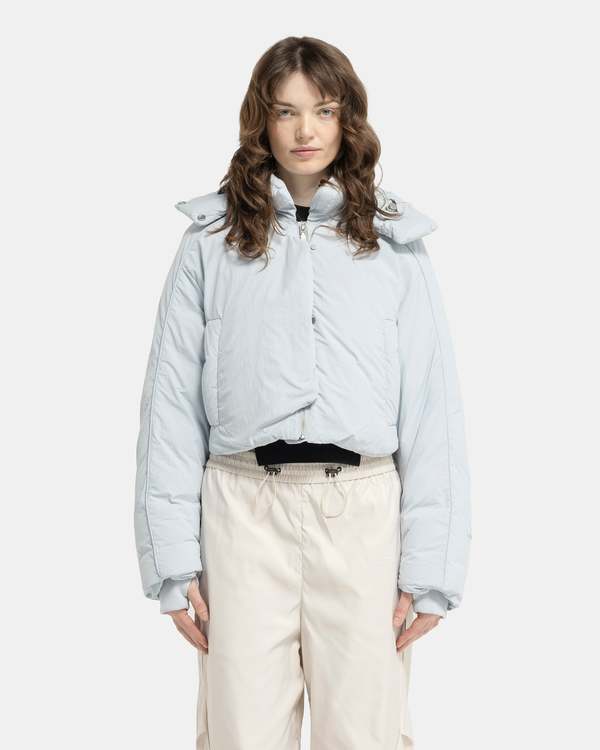 Adhere To Re:Down Crop Puffer Jacket - Ice Blue