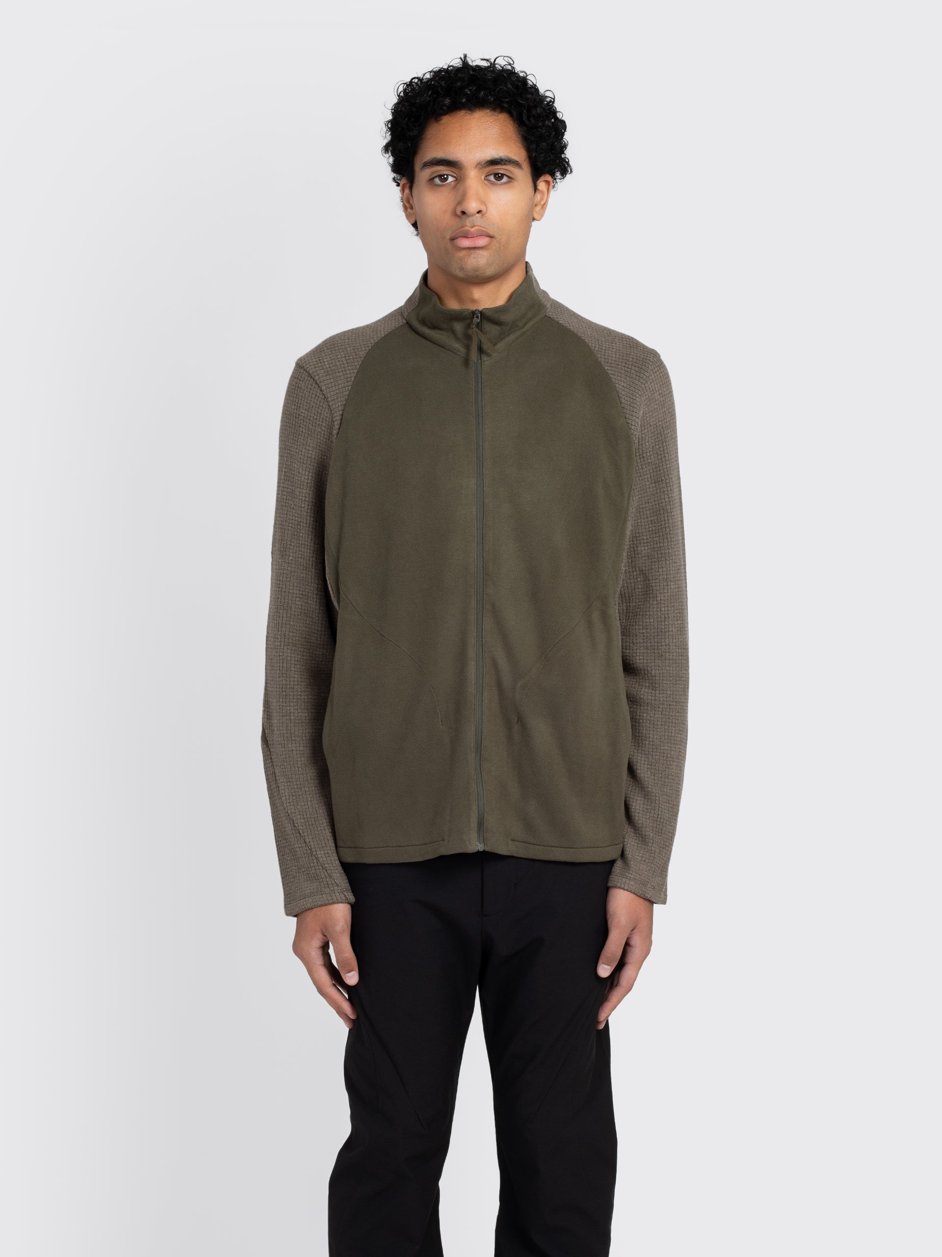 post archive faction フリース foodie olive POST ARCHIVE FACTION (PAF) Right Fleece - Olive Green