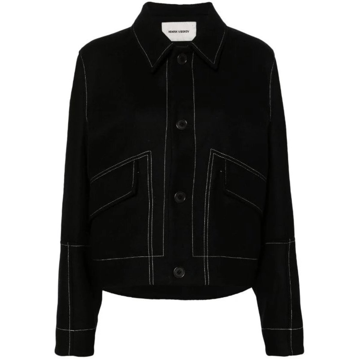 Henrik Vibskov Dusk Wool Jacket - Black | Garmentory