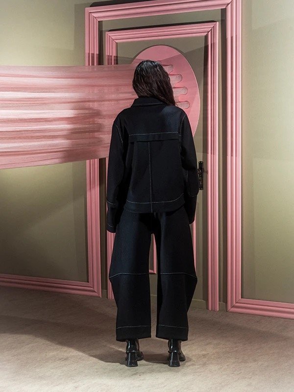 Henrik Vibskov Dusk Wool Jacket - Black | Garmentory