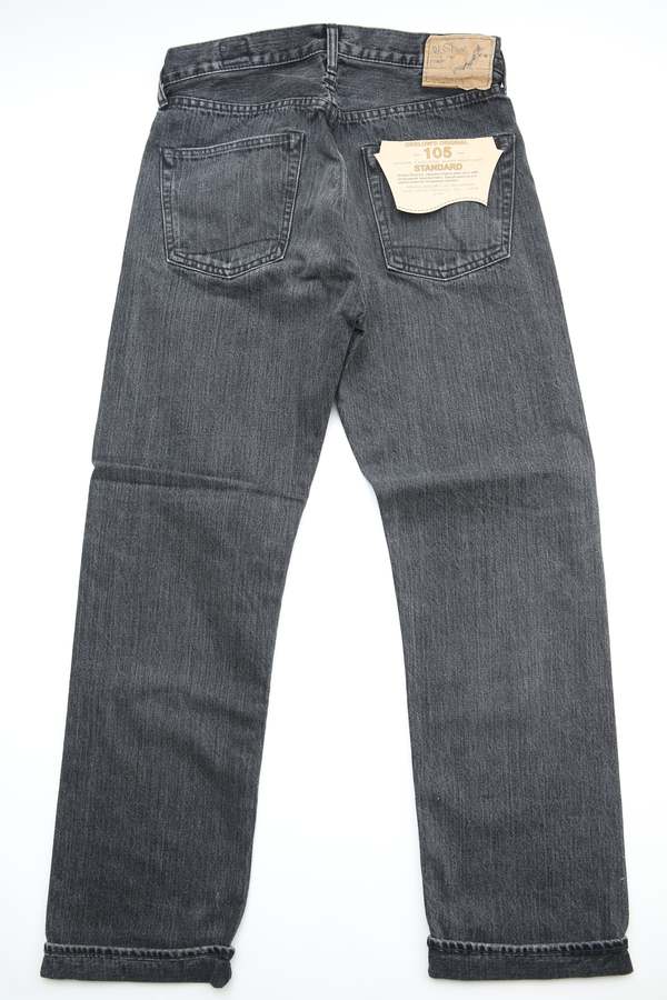 Orslow 105 Standard Selvedge - Black Denim Stone Orslow 105 Standard Selvedge - Black Denim Stone