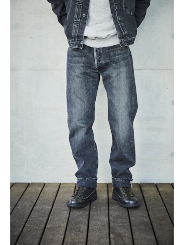 Orslow 105 Standard Selvedge - Black Denim Stone Orslow 105 Standard Selvedge - Black Denim Stone