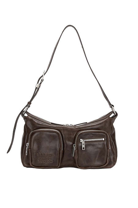 Marge Sherwood OUTPOCKET HOBO bag - WASHED BROWN PULLUP