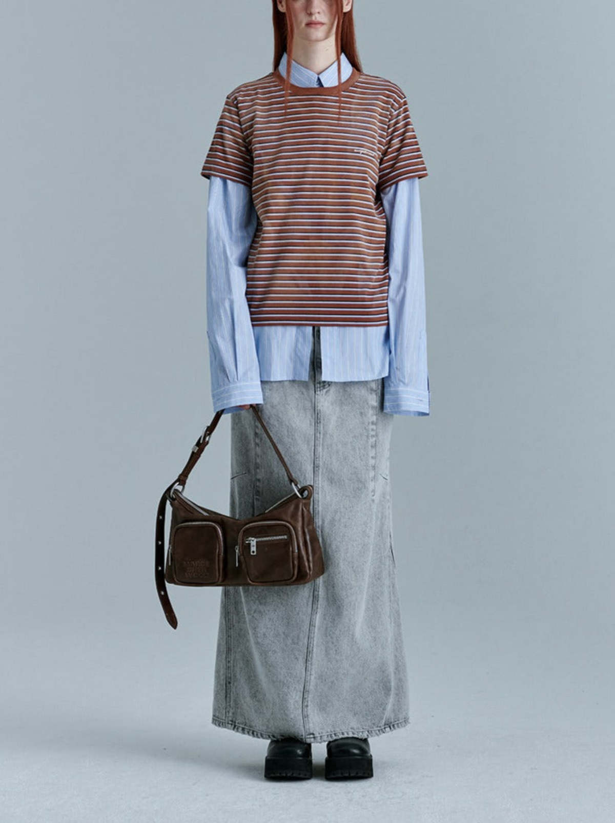 Marge Sherwood OUTPOCKET HOBO bag - WASHED BROWN PULLUP