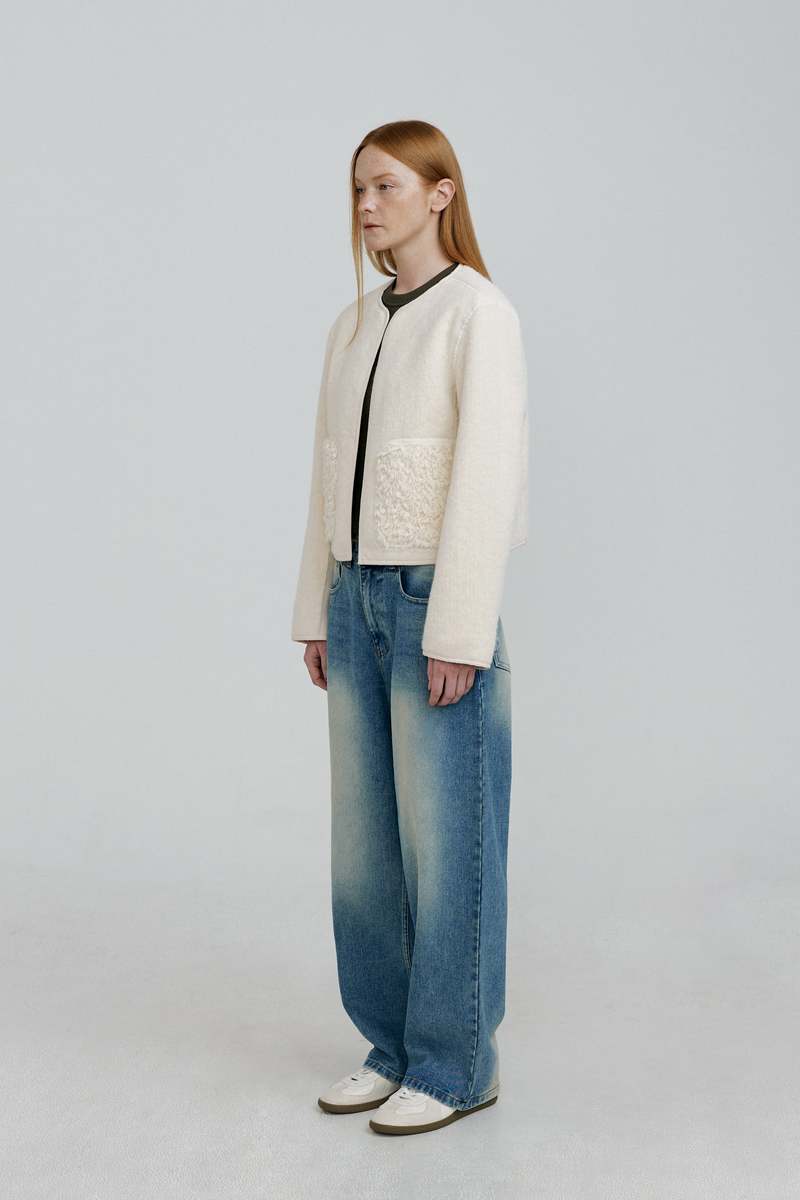 【MOLLIOLLI】KIM REVERSIBLE CARDIGAN JACKET (3COLORS) MOLLIOLLI Kim Reversible Cardigan Jacket - Black | Garmentory