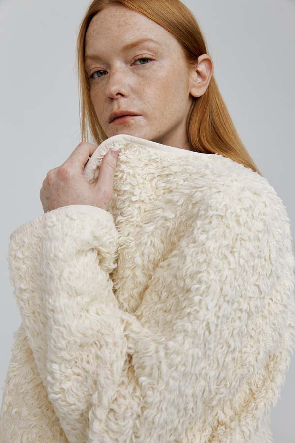 MOLLIOLLI Kim Reversible Cardigan Jacket - Vanilla | Garmentory