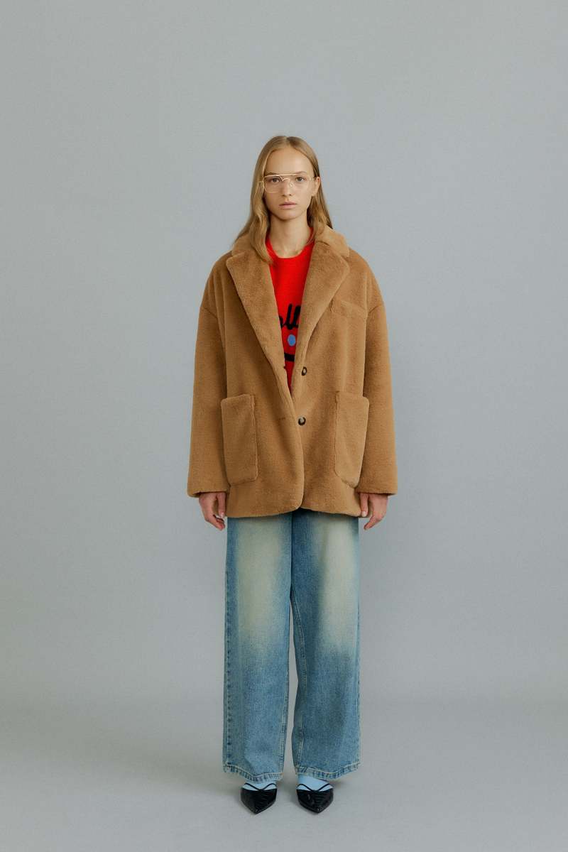 MOLLIOLLI Moli Fur Jacket Brown Garmentory