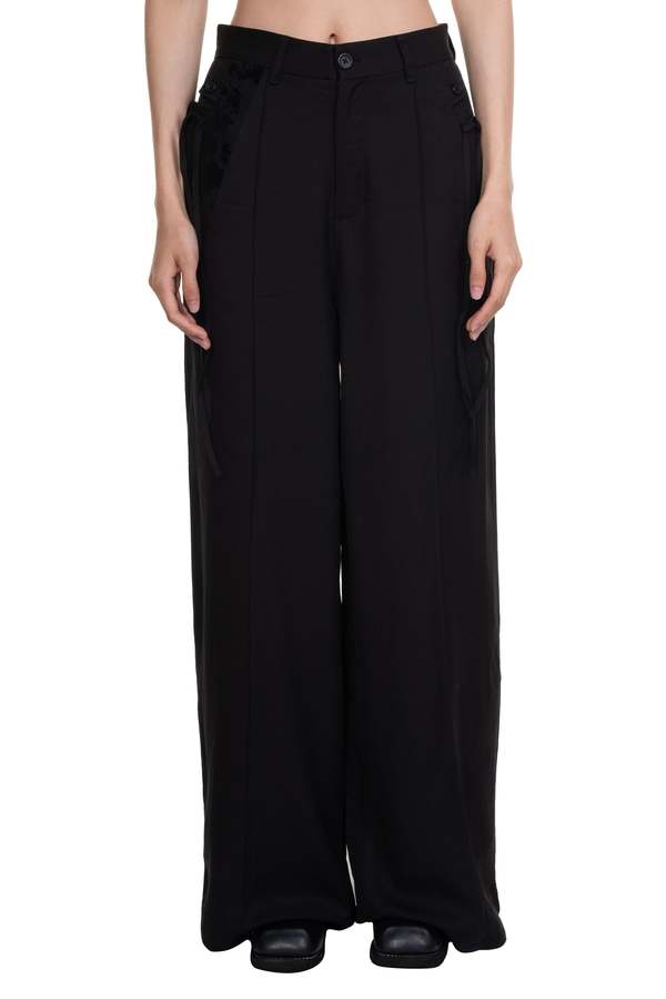 Professore Wide Pants Black Garmentory 