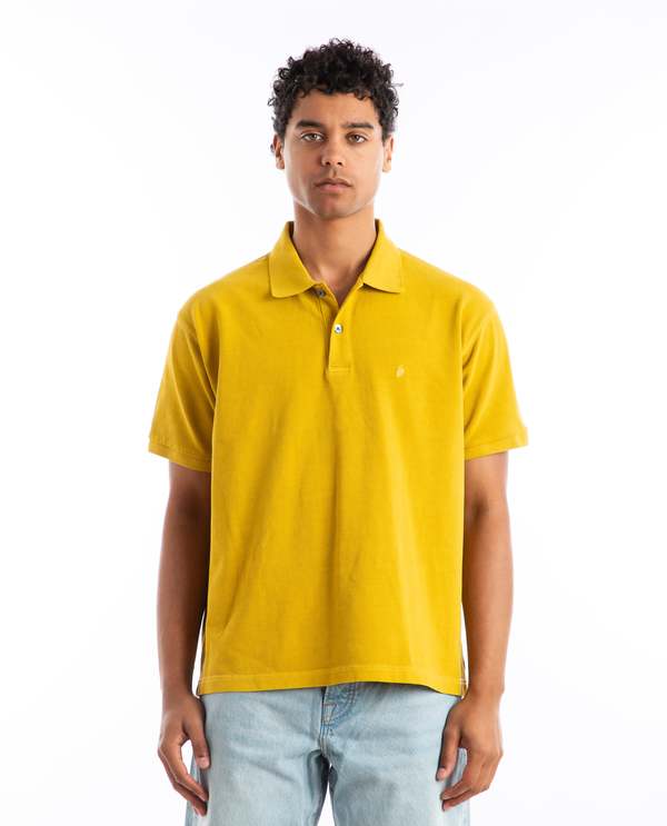 Stussy Pique Pigment Dyed Polo - Mustard | Garmentory