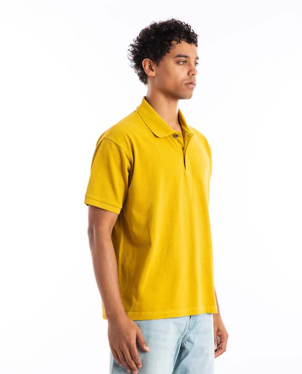 Stussy Pique Pigment Dyed Polo - Mustard | Garmentory