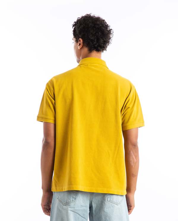 Stussy Pique Pigment Dyed Polo - Mustard | Garmentory