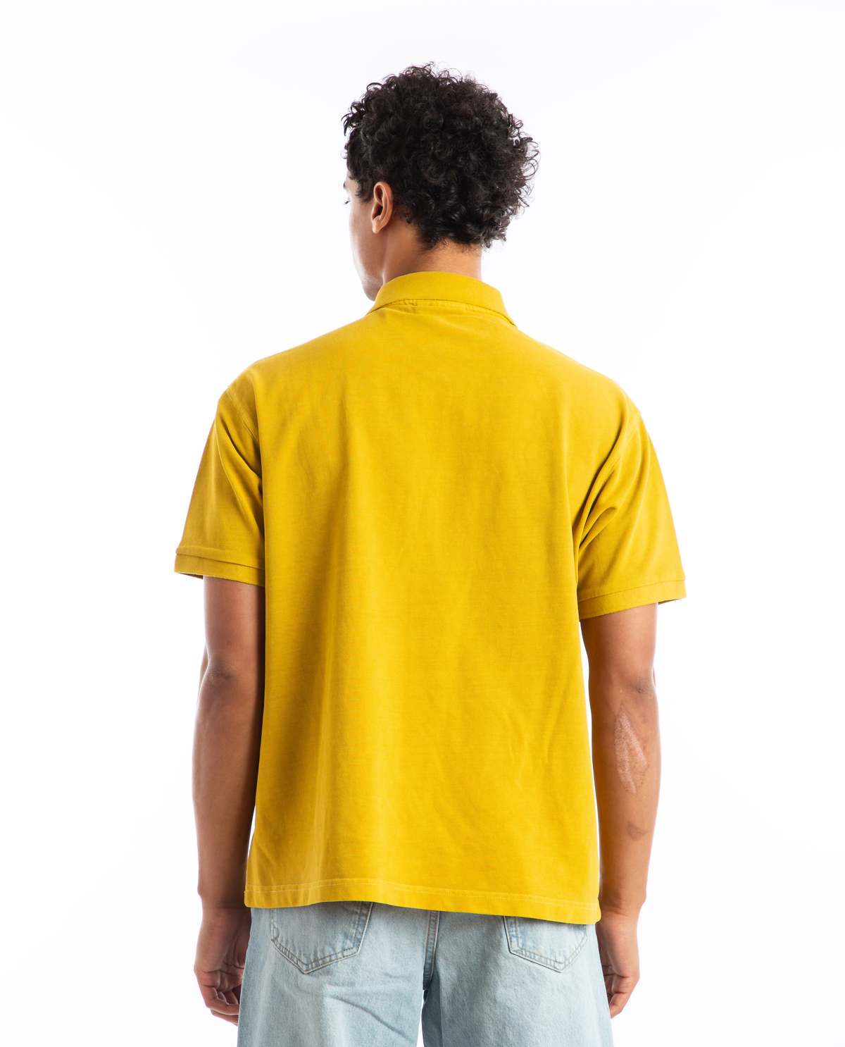 【STUSSY】PIGMENT DYED PIQUE POLO size M Pig Dyed Pique Polo in Taupe