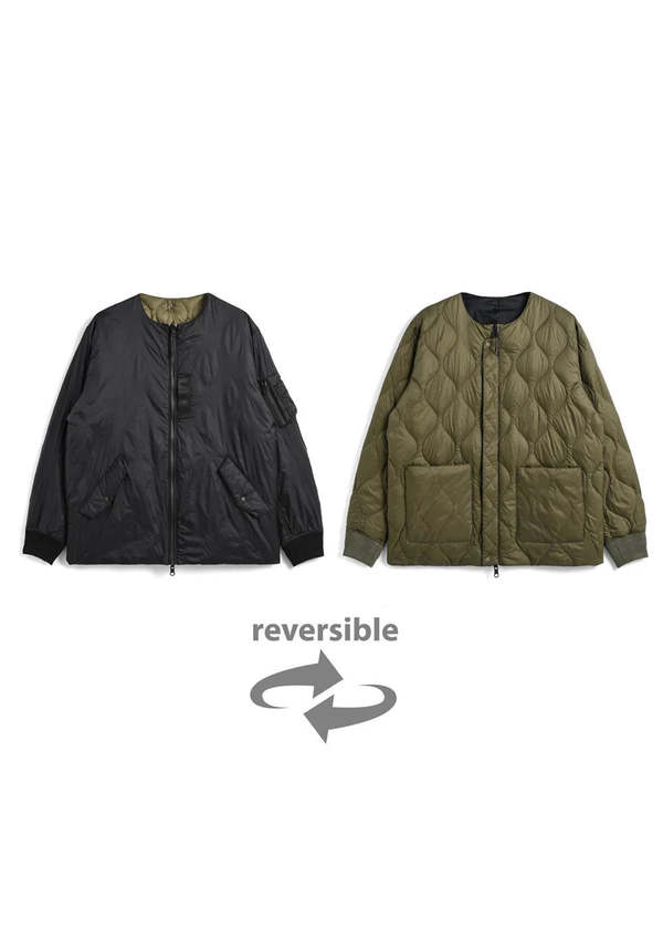TAION Reversible MA-1 Down Jacket - Olive/Black | Garmentory
