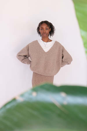 新品タグ付　Baserange SOAR V NECK Soar V Neck in Assortment | Recycled wool | en | Baserange