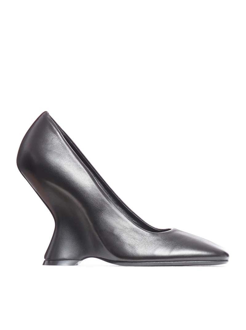 パンプス DRIES VAN NOTEN PUMPS WITH A WEDGE IN PRINTED LEATHER Dries Van Noten Pumps with a wedge in printed leather