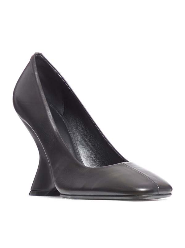 DRIES VAN NOTEN leather pumps black 美品 Dries Van Noten Leather Wedge Pumps - Black | Garmentory