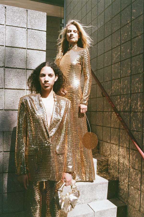 Simon Miller Sequin Sculpty Dress - Star Gold