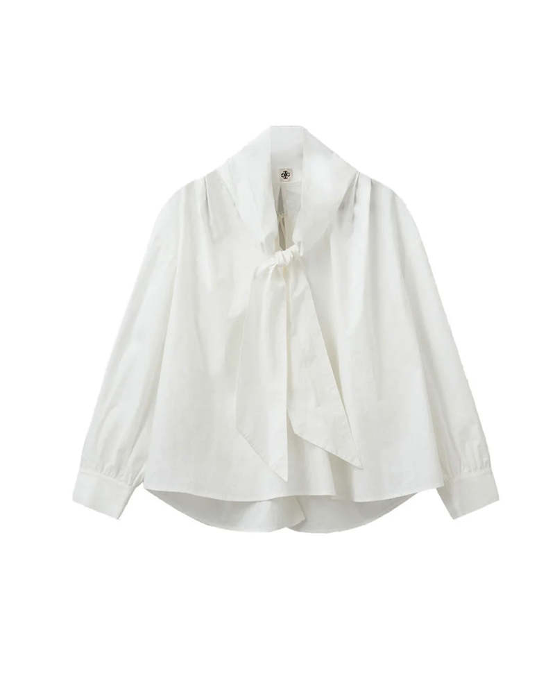 The Garment Cyprus Bow Shirt - white
