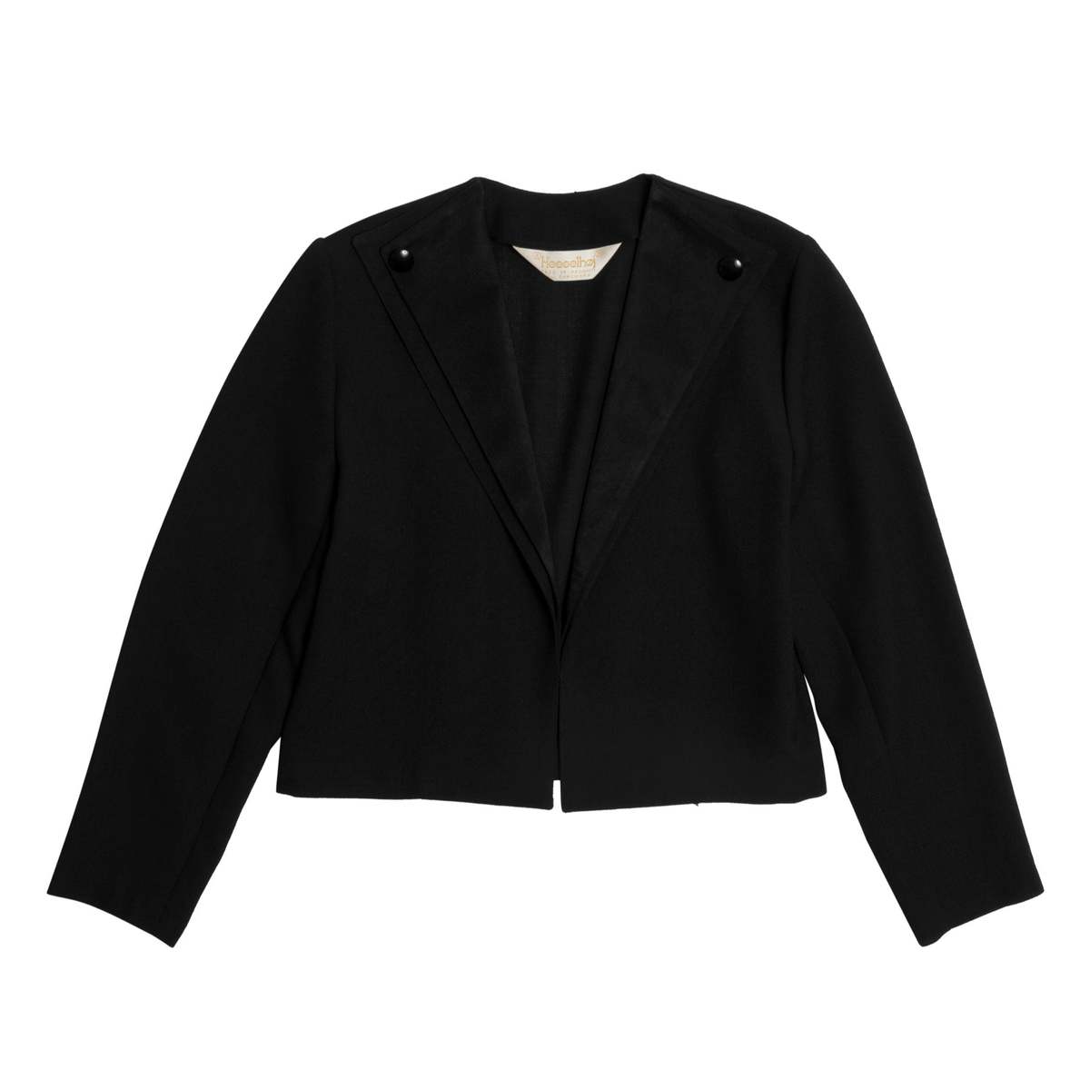 Hesselhøj Crepe Weave Bolero Dinner Jacket - Black - Image 1 of 3