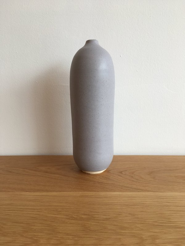 Judy Jackson Ceramic Tall Vase - Light Grey