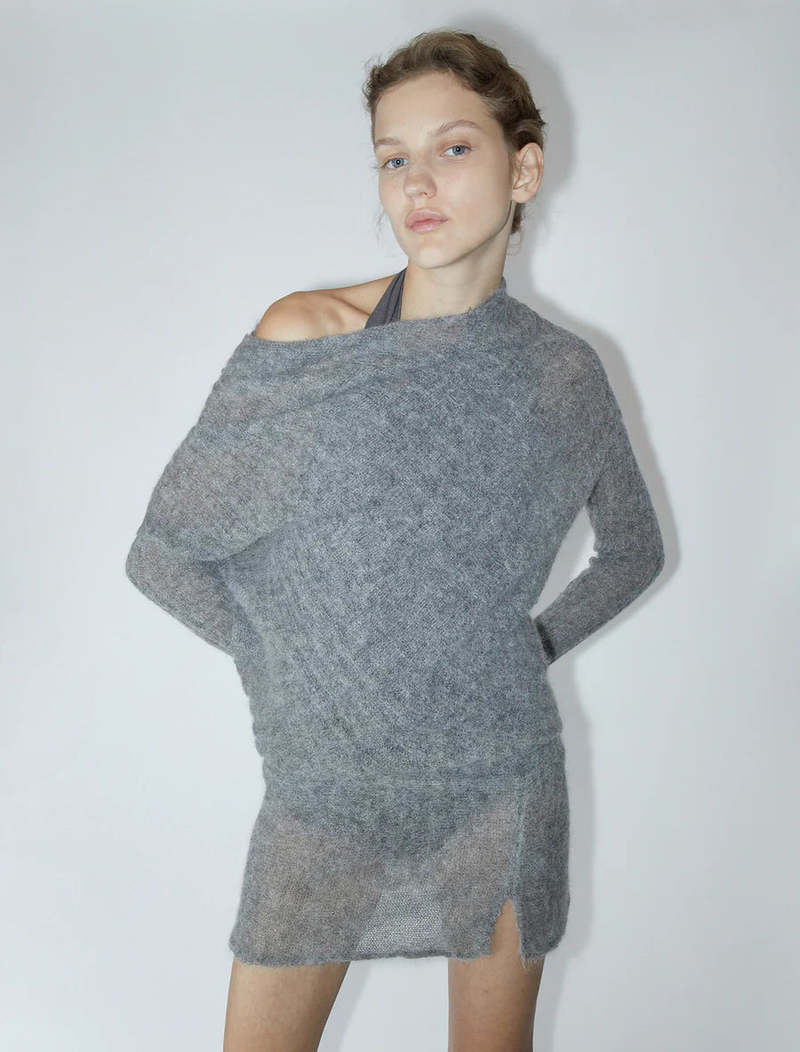 Paloma wool グレー オフショルダーセーター Paloma Wool Sutil Top - Grey | Garmentory