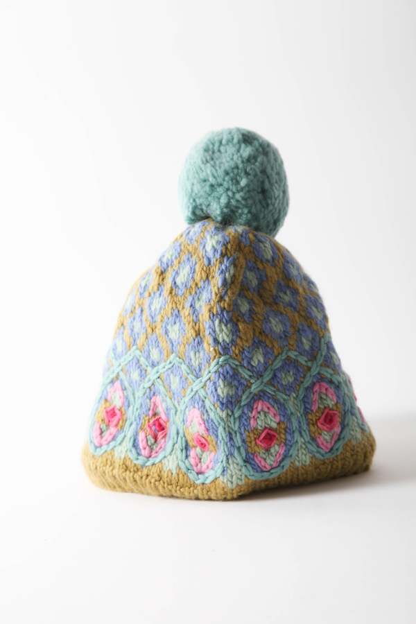 French Knot Chalet Hat - Green | Garmentory display picture 1